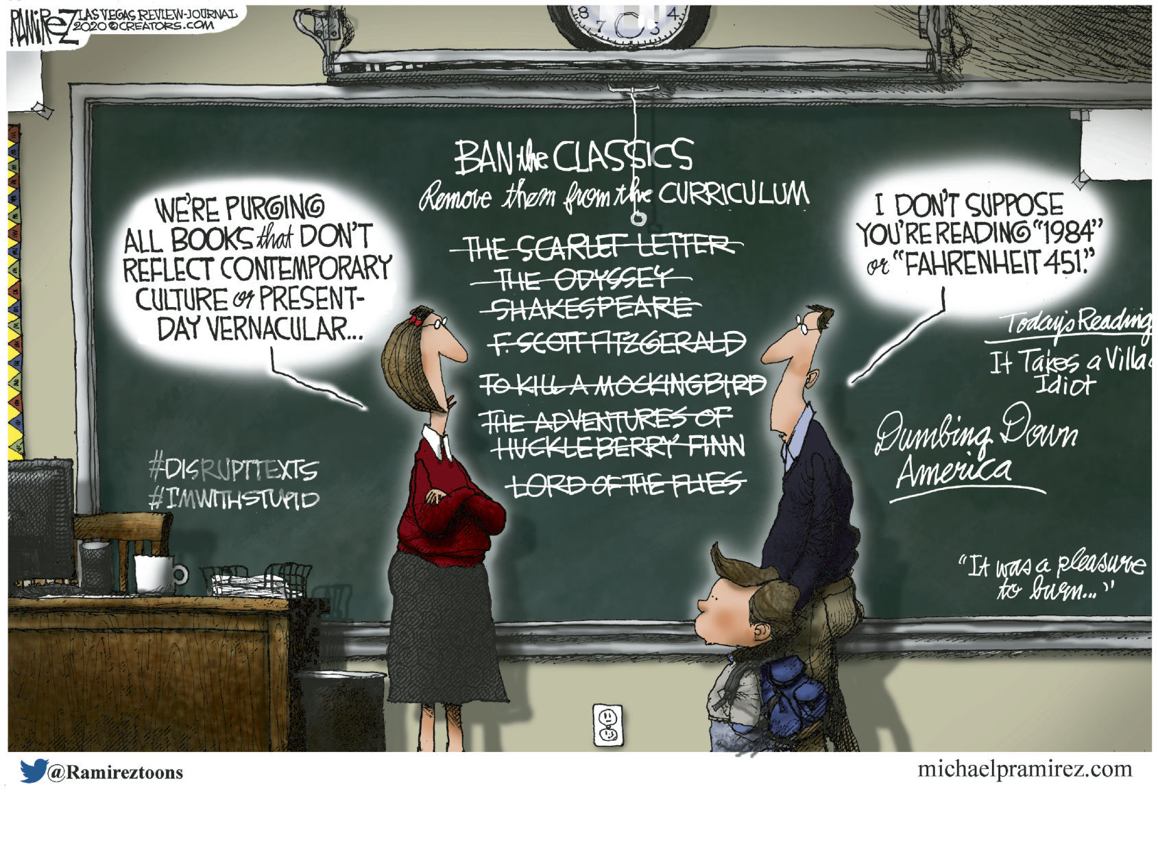 Michael Ramirez cartoon 1/4